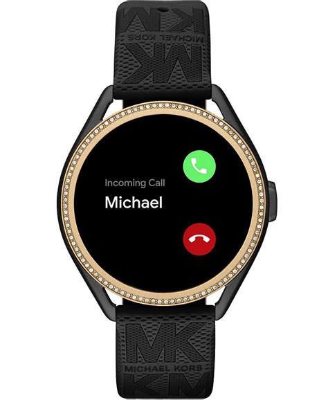 michael kors gen 5e smartwatch mkgo gummi schwarz|Michael Kors gen 5e.